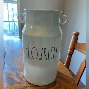 Rae Dunn, “Flourish” vase. 9.5 inches tall. Never used. perfect condition.